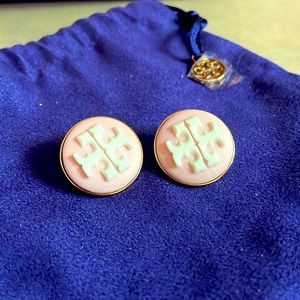 Tory Burch Kira Jasperware Clip On Earrings